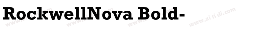 RockwellNova Bold字体转换